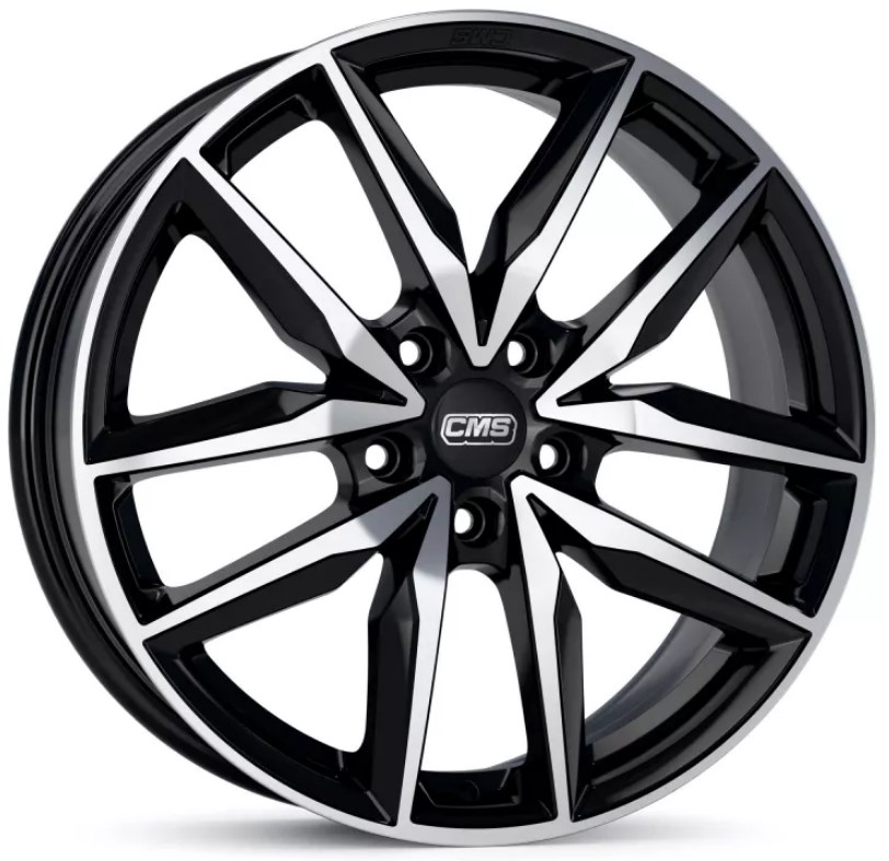 CMS WHEELS C28 ZWART GEPOLIJST 4250314125791